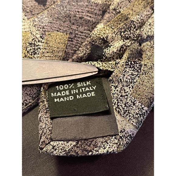 Manzoni Men's Silk Tie Gray - Picture 5 of 5